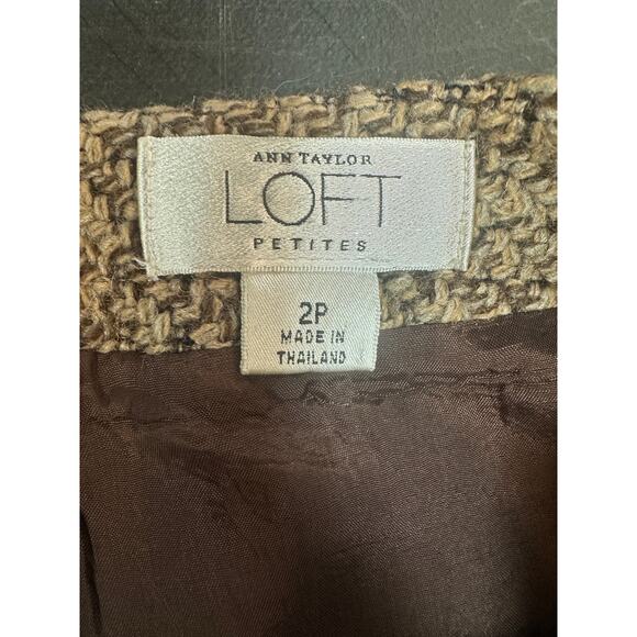 Ann Taylor Loft Wool Blend Skirt with Floral Ruffle 2Petite - Picture 8 of 8